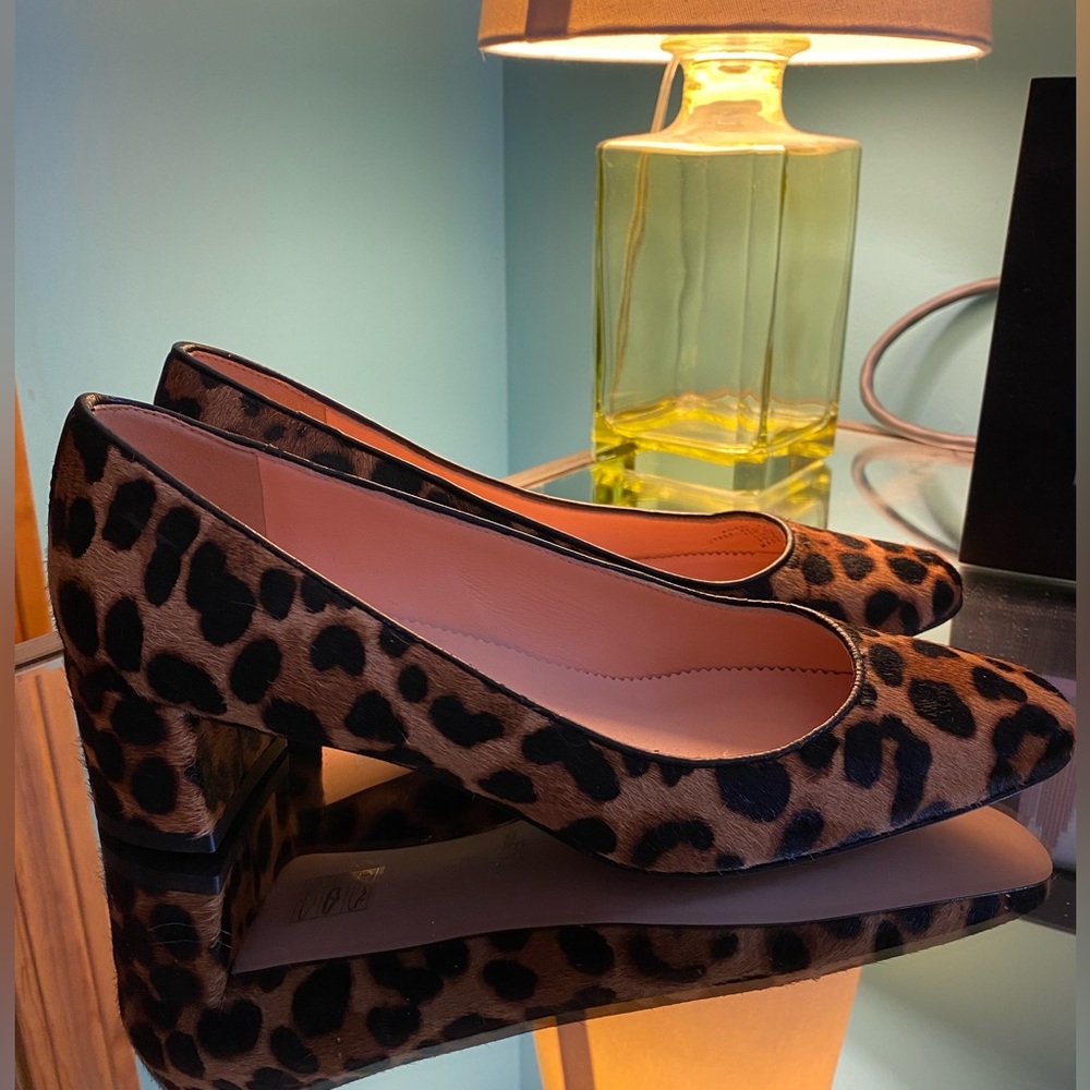 J. Crew Cheetah Calf Hair Heel